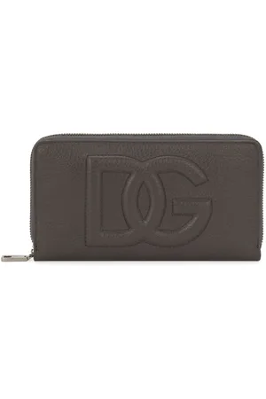 Dolce & Gabbana DG logo zip-around leather wallet