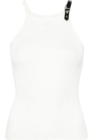 Courrèges Buckle-detail ribbed tank top