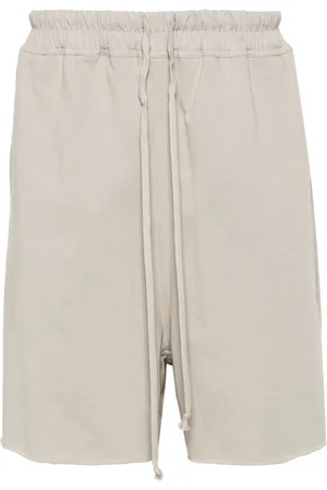 Rick Owens Raw-cut-edge jersey shorts
