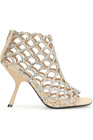 Sergio Rossi Mermaid crystal-embellished cage pumps