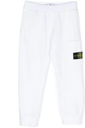 Stone Island Compass-badge cotton track pants