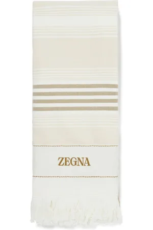 Ermenegildo Zegna Logo-embroidered cotton beach towel