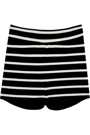Ami Striped knitted mini shorts