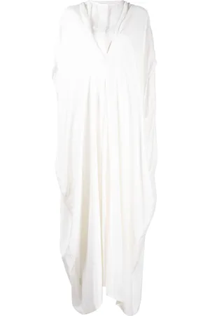 Bambah Draped short-sleeve kaftan dress