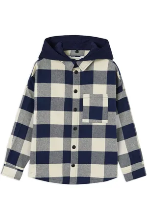 Palm Angels Checked logo-print hooded jacket