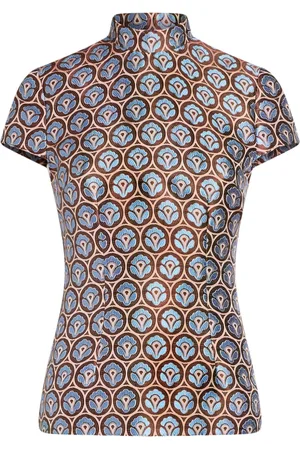 Etro Floral-jacquard short-sleeve top