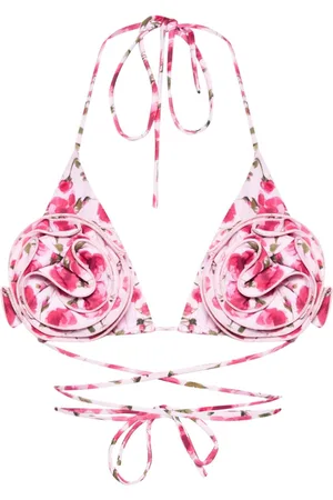 MAGDA BUTRYM Floral-print bikini top
