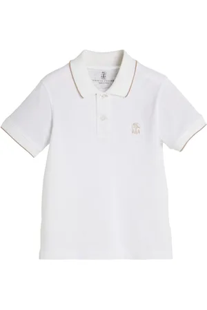 Brunello Cucinelli Heraldic logo-embroidered polo shirt