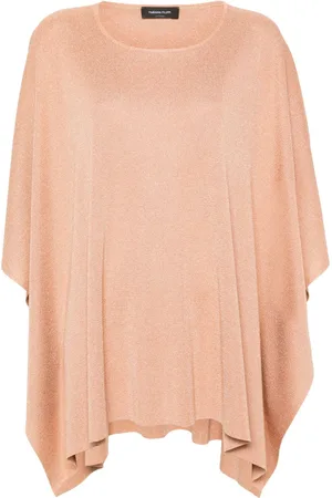 Fabiana Filippi Metallic-threading knitted poncho