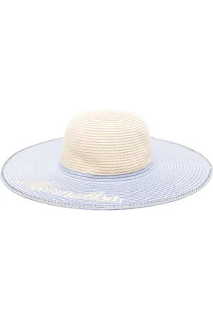 MONNALISA Logo-embroidered woven hat