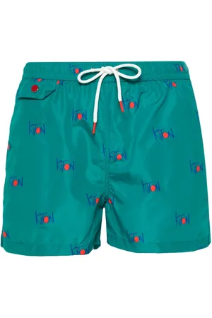 Kiton Logo-print swim shorts