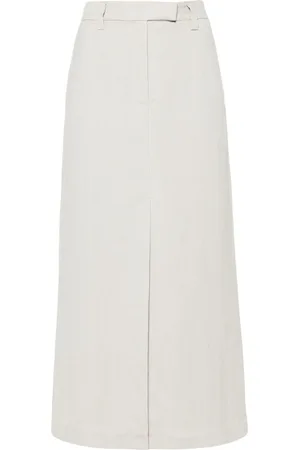 Brunello Cucinelli Fluid twill maxi skirt