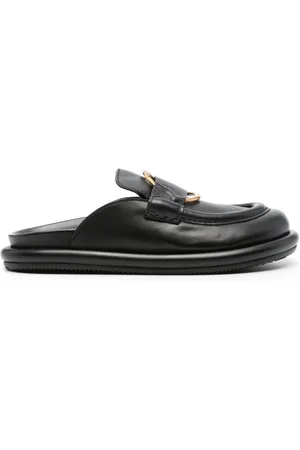 Moncler Bell leather mules