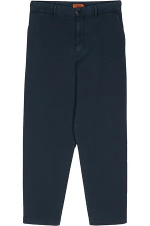 BARENA Textured tapered cotton trousers