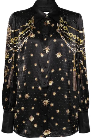 Camilla Graphic-print silk shirt