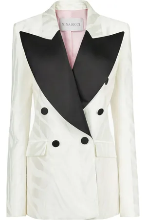 Nina Ricci Oversized zebra-jacquard blazer