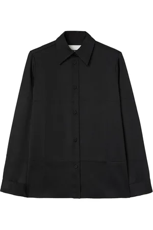 Jil Sander Pointed-collar satin shirt