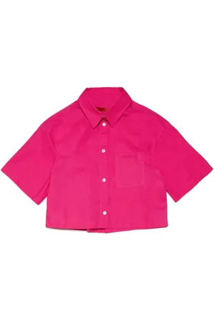 MAX&Co. Kids Logo-embroidered cotton shirt