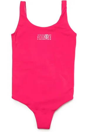 Maison Margiela Numbers-motif U-back swimsuit