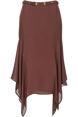 Pinko Belted asymmetric midi skirt