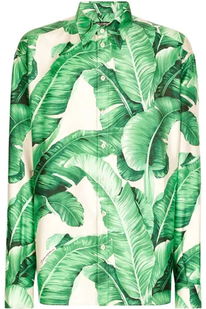Dolce & Gabbana Leaf-print silk shirt