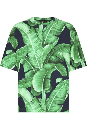 Dolce & Gabbana Leaf-print cotton T-shirt