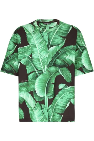 Dolce & Gabbana Leaf-print cotton T-shirt