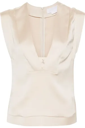 GENNY Appliqué-detail sleeveless blouse