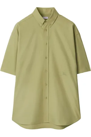 Burberry Logo-embroidered poplin shirt