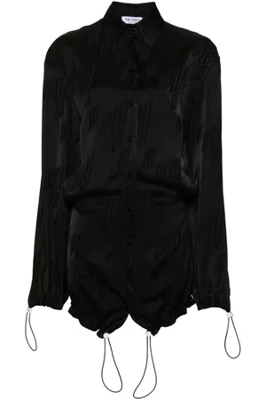 The Attico Logo-jacquard mini dress