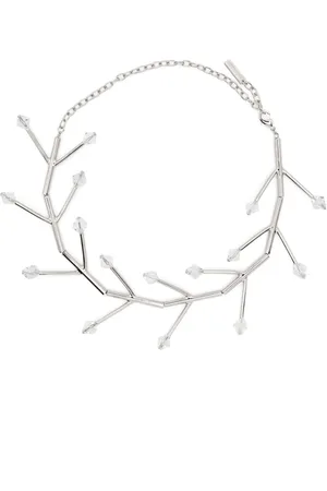 Hugo Kreit Wishbone crystal-embellished necklace