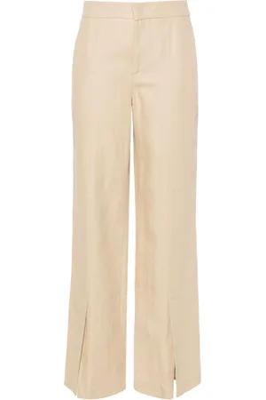 Twin-Set Slit-hem straight-leg trousers