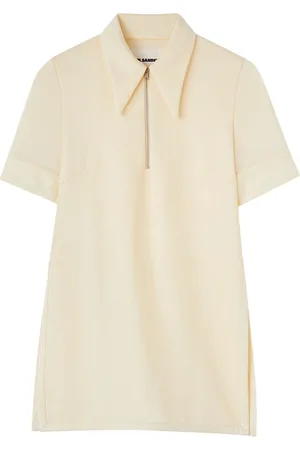 Jil Sander Straight-point collar zip-fastening T-shirt