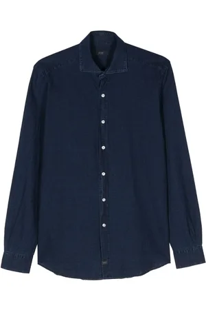 FAY Long-sleeves chambray shirt