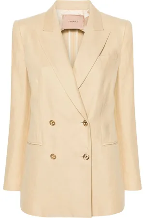 Twin-Set Double-breasted twill blazer