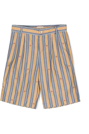 Gucci Logo-embroidery Oxford shorts