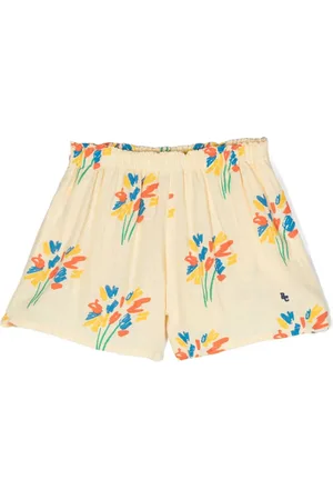 Bobo Choses Floral-embroidered shorts