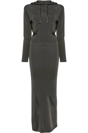 DION LEE Open-back hooded maxi dress