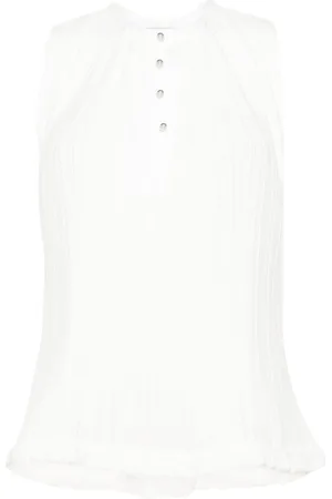 Lanvin Sleeveless plissé top