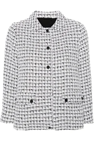 HERNO Single-breasted bouclé jacket