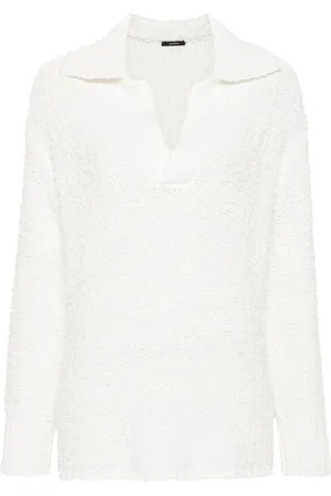 Joseph Textured knit polo jumper