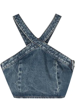haikure Kendall cropped denim top