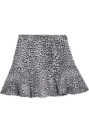 Michael Kors Leopard-print crepe mini skirt