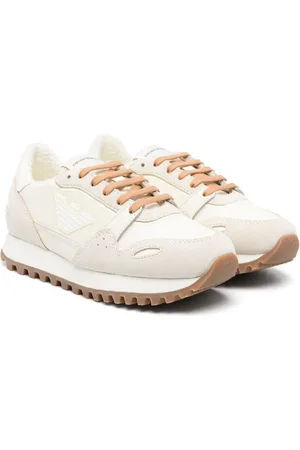 Emporio Armani Logo-patch suede sneakers