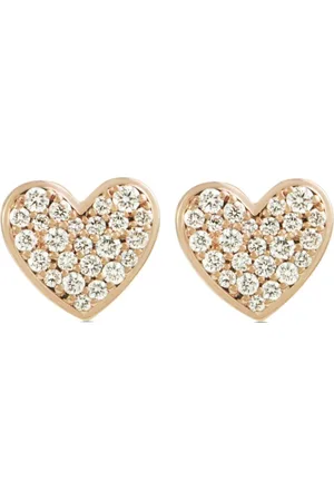 ALINKA 18kt rose Caviar Heart diamond earrings