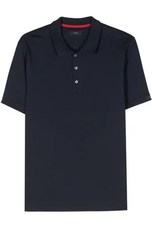 FAY Logo-patch cotton polo shirt