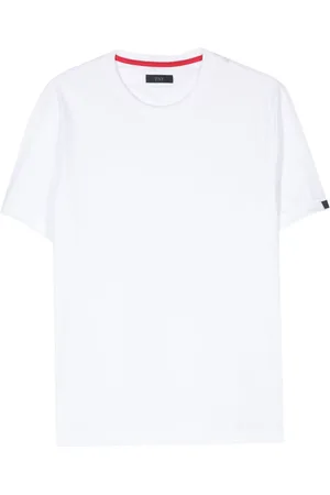 FAY Logo-patch cotton T-shirt