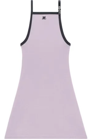 Courrèges Logo-embroidered cotton minidress