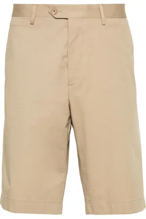 Etro Pegaso-embroidery pressed-crease shorts