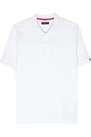 FAY Logo-patch cotton polo shirt